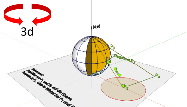 Darstellende Geometrie; Stereographische Projektion; Kugel und Ebene; Winkeltreue (3/6)